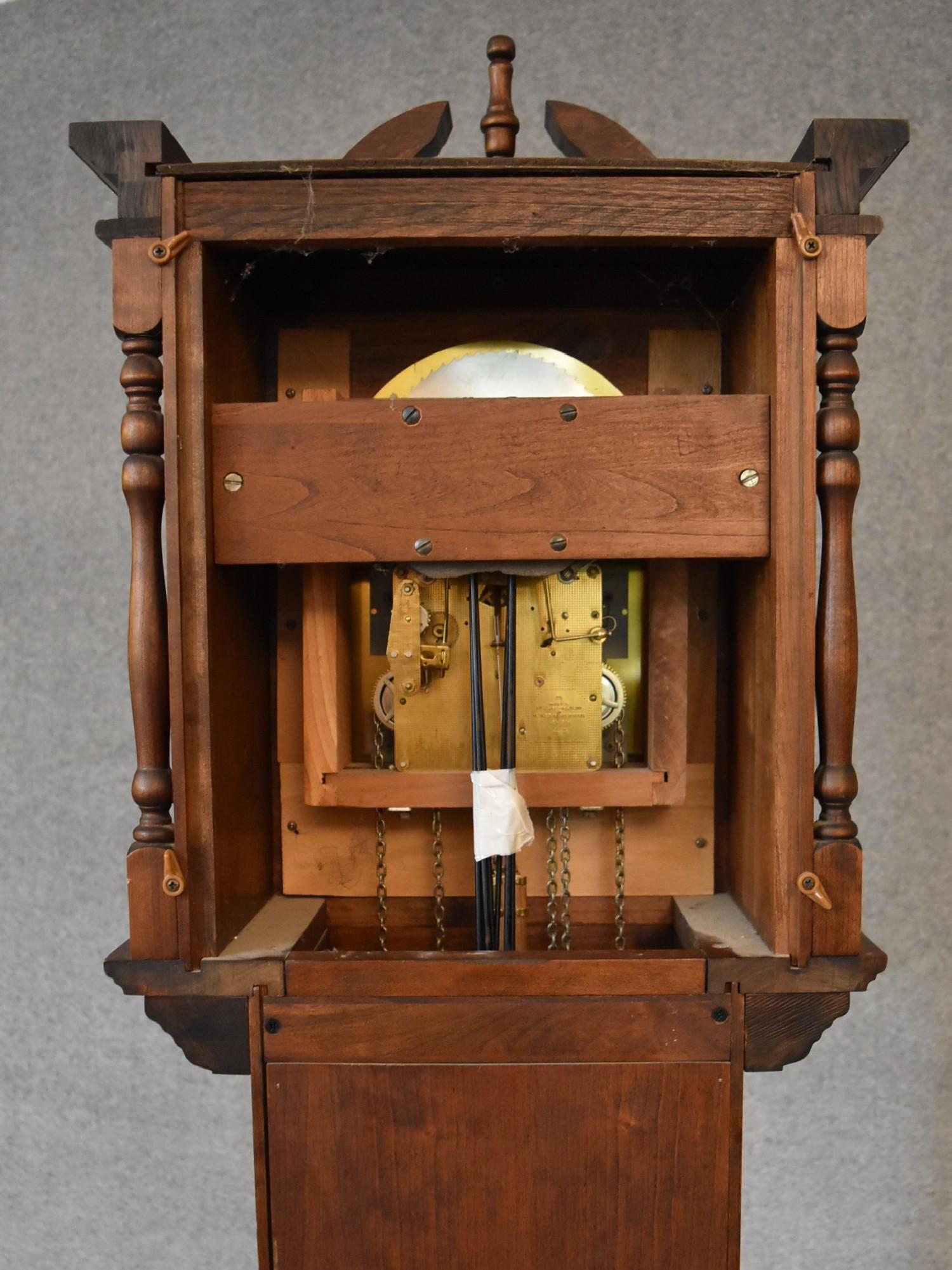 A Georgian style mahogany eight day longcase clock. H.180 x 41 x 25cm - Image 7 of 7