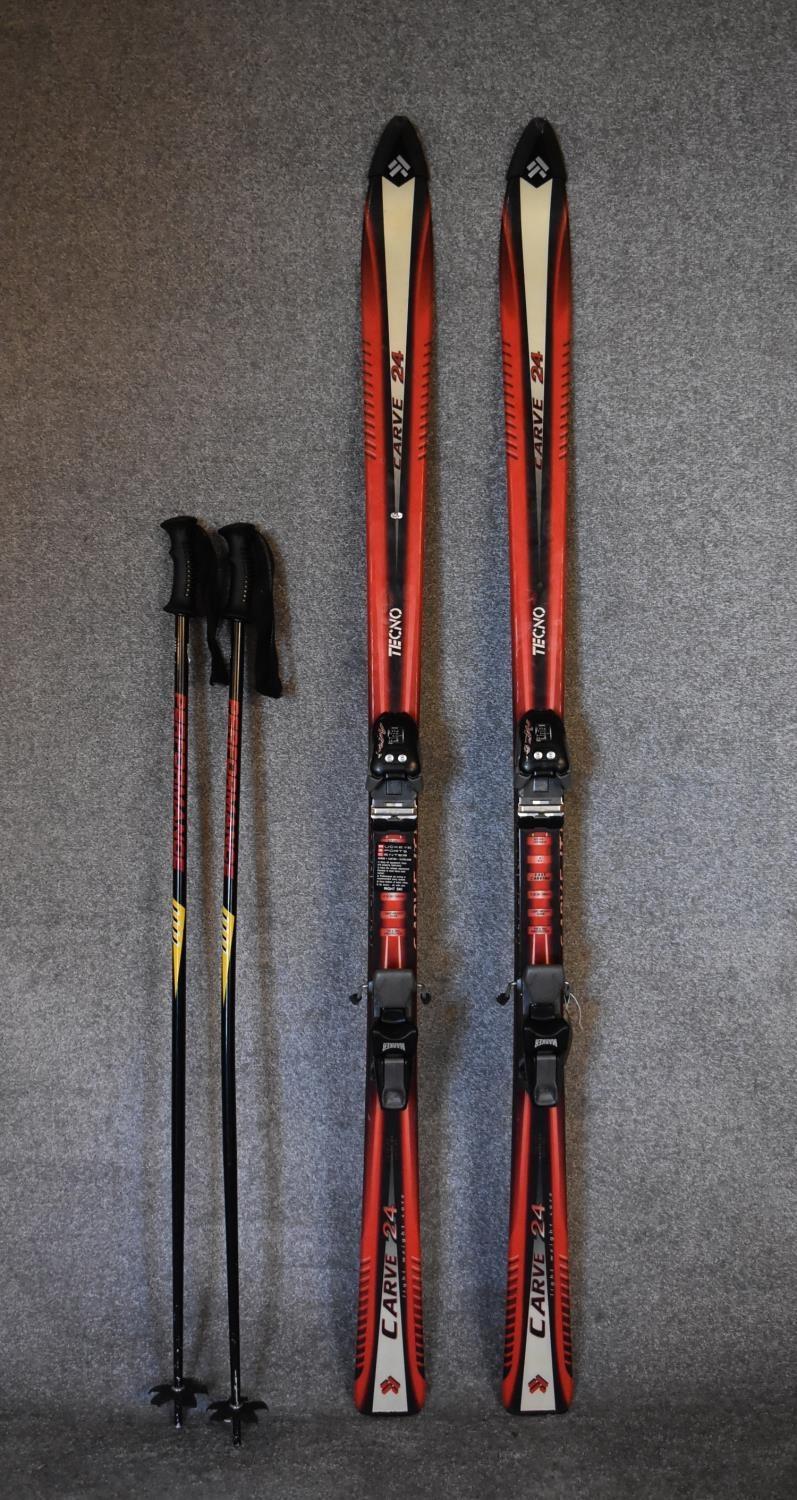 A pair of Tecno Pro lightweight skis, ski sticks and carrying holdall. L.167cm - Image 5 of 7