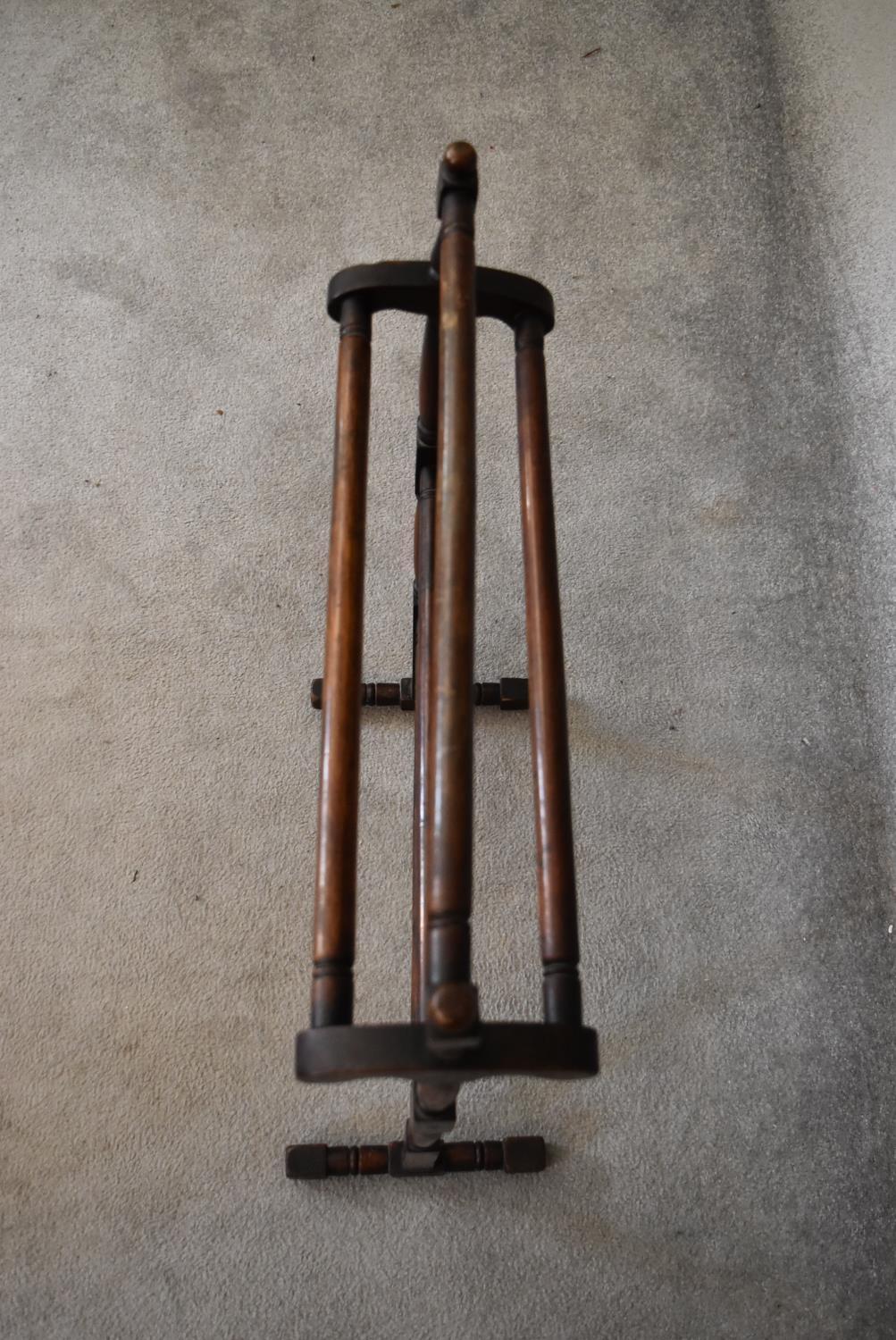 A Victorian mahogany floor standing towel rail. H.87 x 60cm - Image 2 of 3