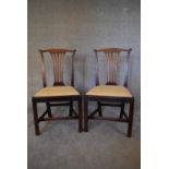 A pair of Georgian mahogany dining chairs. H.95 x 50cm