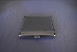 An Art Deco Continental silver cigarette case, marked 800. (62g)