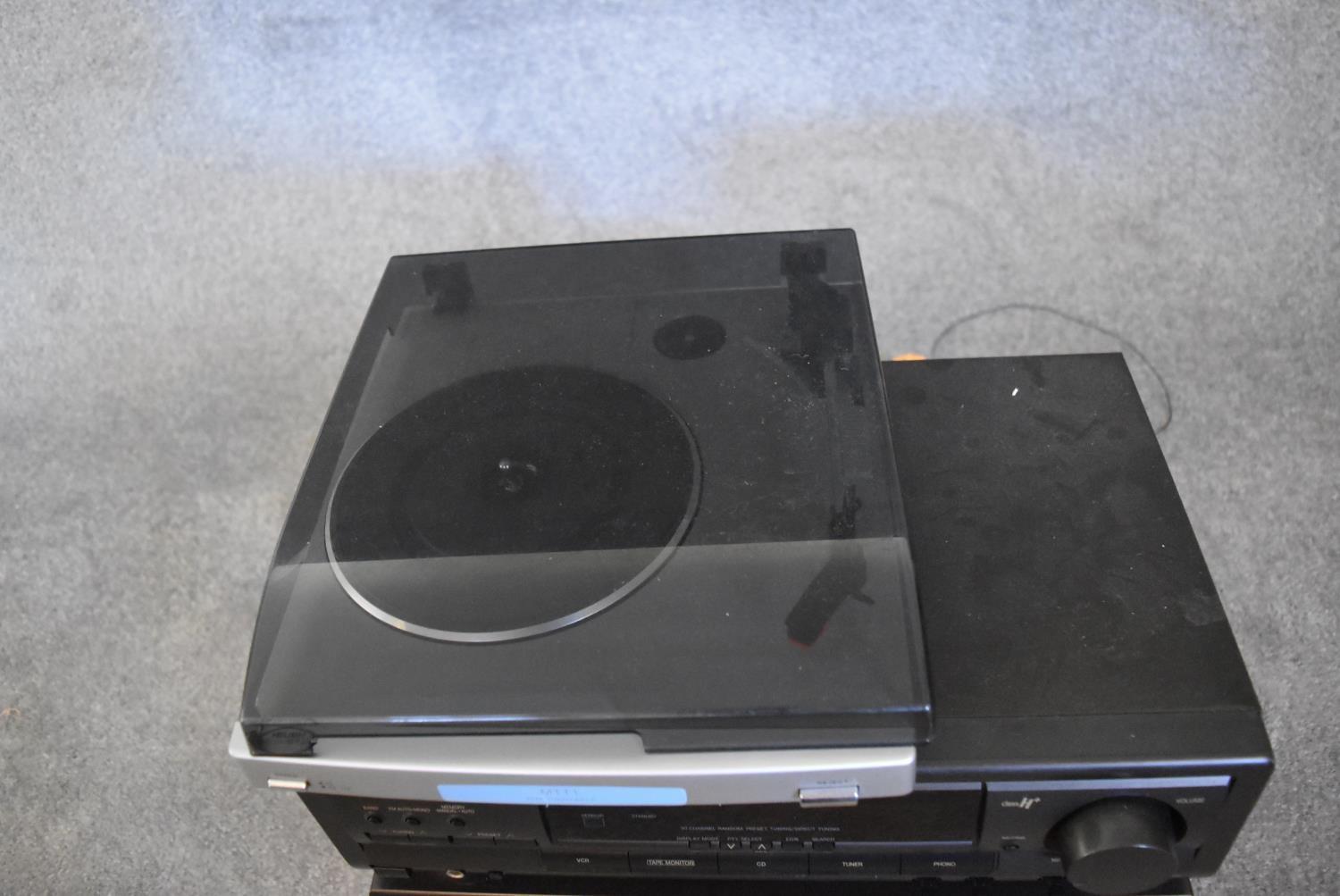 A Technics Audio system with turntable. H.44 x 44cm - Image 6 of 6