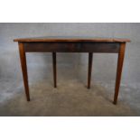 A Georgian mahogany demi lune console table. H.72 x 52cm