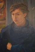 An oil on canvas, portrait of a young man, from the studio of the late Jacqueline Morreau,