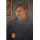 An oil on canvas, portrait of a young man, from the studio of the late Jacqueline Morreau,