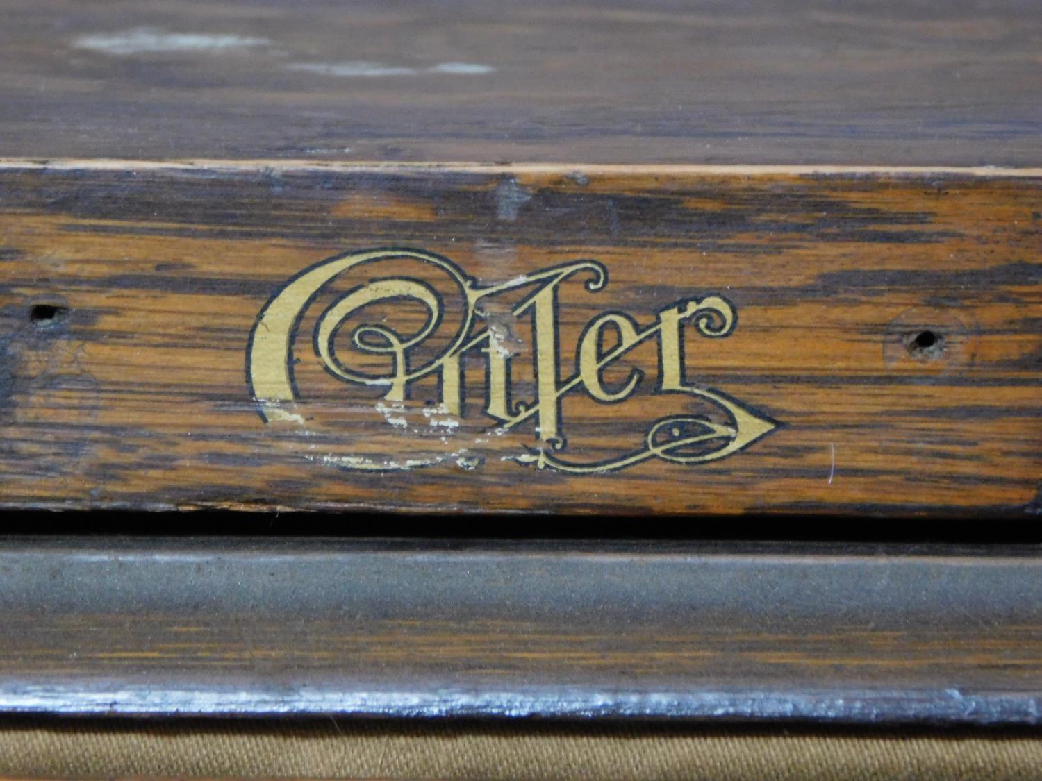 A late 19th century oak roll top desk with tambour shutter enclosing fitted interior above an - Image 7 of 9