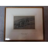 A framed and glazed charcoal attributed to H. Alken. Depicting Clenstone Church. 48x41cm