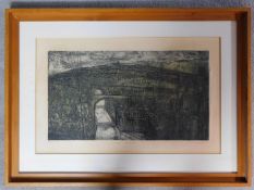 A framed and glazed signed artists proof engraving by British artist Norman Ackroyd. Titled '