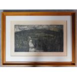 A framed and glazed signed artists proof engraving by British artist Norman Ackroyd. Titled '