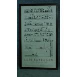 A framed and glazed architectural poster of Mexican architect Luis Barragan's 'En Jalisco'. 103x61cm