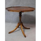 A Victorian mahogany tilt top occasional table, raised on tripod swept supports. H.57 W.61cm