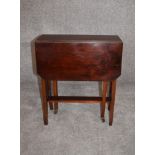 An Edwardian mahogany drop leaf Sutherland table. H.62 x 53cm (ext. 66cm)