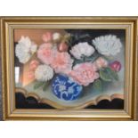A framed and glazed oil on board, still life flowers, signed by John G.Boyle. H.42 x 49cm