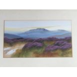 A framed and glazed Gouache Scottish highland scene by L Carlisle. Signed by the artist.