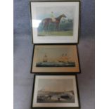 Three framed and glazed prints of different subjects, one titled 'thormanby', the other 'Table