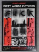 A print of Gilbert & George: The Dirty Words Pictures, 1977, signed by the artists. 101x71cm