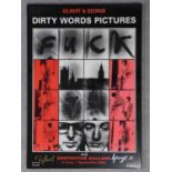 A print of Gilbert & George: The Dirty Words Pictures, 1977, signed by the artists. 101x71cm