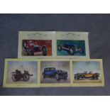 A collection of fifty three vintage coloured prints of various vintage cars. By ARAL (German oil