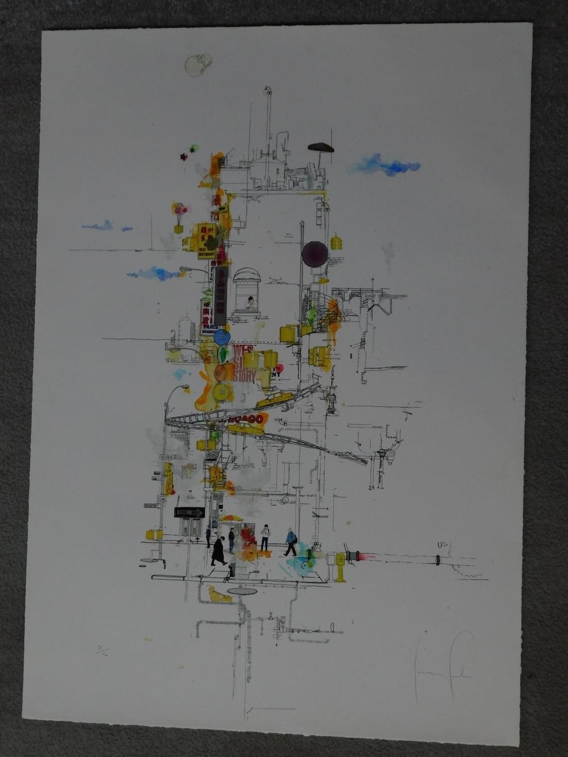 A signed limited edition coloured lithograph by English mixed media illustrator Laura Jordan. - Image 2 of 3