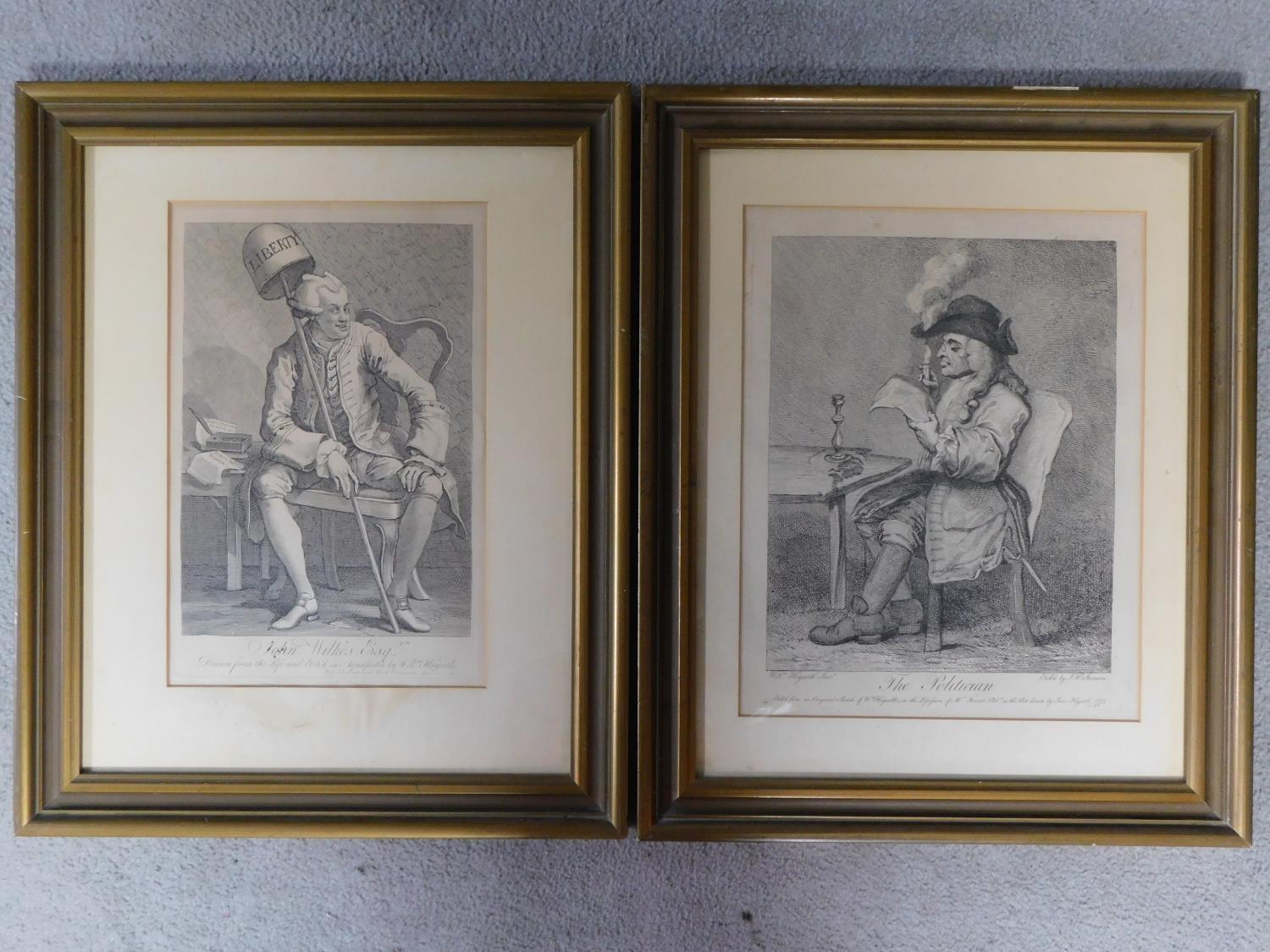 Two framed and glazed lithographs, one of John Wilkes Esq. and the other titled 'The Politician'.