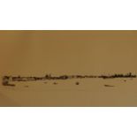 A signed limited edition etching by British Artist Patrick Procktor of the Venetian skyline from the