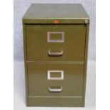 A 1950s vintage Howden steel filing cabinet. H.72 W.47 D.63cm