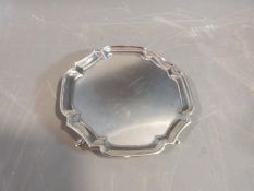 Silver stylized octagonal four footed mint dish. Hallmarked SJP for Solomon Joel Phillips, London,