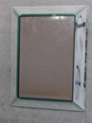 A contemporary mirrored bathroom wall cabinet. H.80 W.60cm