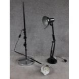Two anglepoise lamps. H.183cm