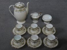 An Aynsley 'Henley' pattern fine bone china complete coffee service.