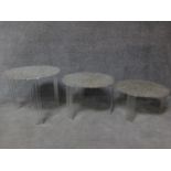 A set of three clear perspex coffee tables, designed by Patricia Urquiola and manufactured by