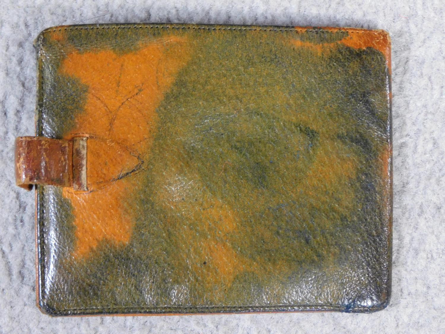 A collection of vintage leather travel and money wallets and two belts. One belt is ostrich and - Image 7 of 7