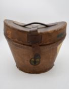 A silk top hat by Christy's London in fitted leather carrying case. H.30x35cm (box)