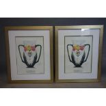Two Moorcroft Limited Edition Royal House of Windsor, Prince George Prints, numbers 64 & 73/500,