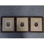 Three Victorian framed and glazed mounted photos of famous British explorers. Captain Richard