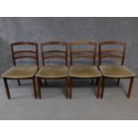A set of four mid 20th century teak dining chairs, by G-Plan. H.79cm