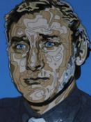 A print of an abstract portrait of Spike Milligan. 71x91cm