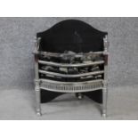 A Regency style fire basket (fitted for gas). H.58 W.46 D.20cm