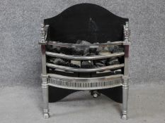 A Regency style fire basket (fitted for gas). H.58 W.46 D.20cm