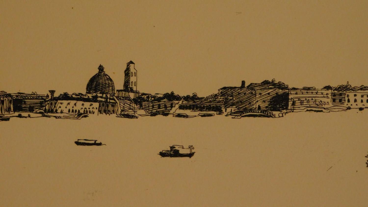 A signed limited edition etching by British Artist Patrick Procktor of Venetian Skyline from the - Image 3 of 7