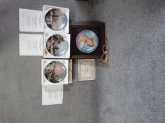 Four limited edition German porcelain plates with original boxes and certificates of authenticity.