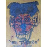 An oil on board titled 'El Torero', unsigned. 53x69cm