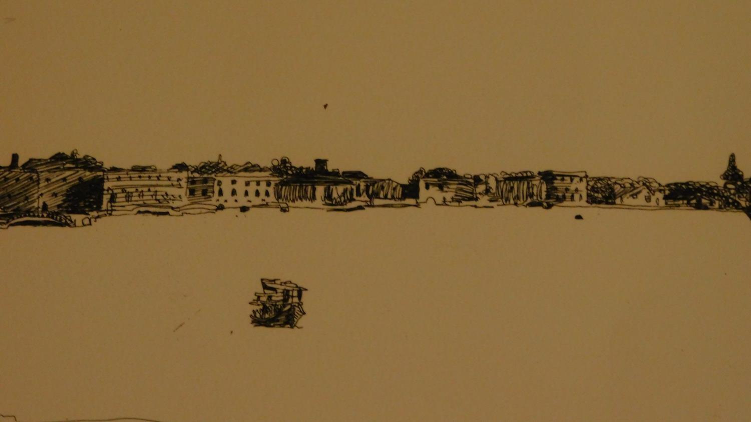 A signed limited edition etching by British Artist Patrick Procktor of Venetian Skyline from the - Image 4 of 7