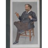 A framed and glazed Vanity Fair print titled 'An Art Critic'. 34x48cm