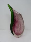 A vintage Rosenthal 'Dewdrop' blown glass vase. Makers stamp to base. H30.5cm.