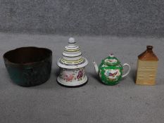 A collection of antique and vintage ceramics and porcelain. Including a 19th century hand painted