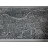 A framed and glazed antique balloon view of London, printed by Headley Brothers ltd. 107x72cm