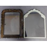 Two antique framed mirrors, one bevelled, both original plates. 84x63cm