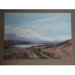 A gilt framed and glazed watercolour landscape by British artist William Heaton Cooper. Titled '