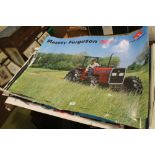 A QUANTITY OF TRACTOR POSTERS TO INCLUDE MASSEY FERGUSON 300